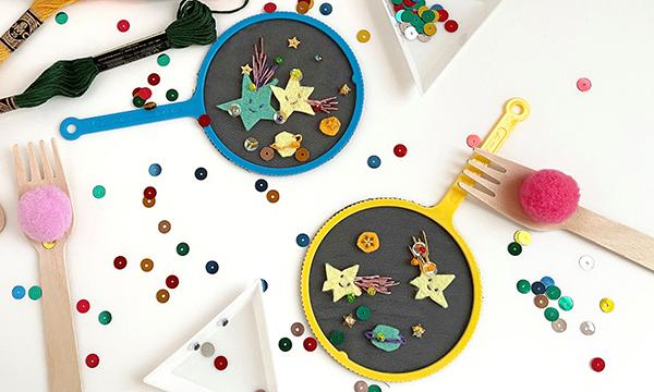 【4月26日、27日開催】<ポイ刺繍枠で作るおさかな/お星さま飾り><てぬぐいにひともじ刺しゅう> イベント画像2